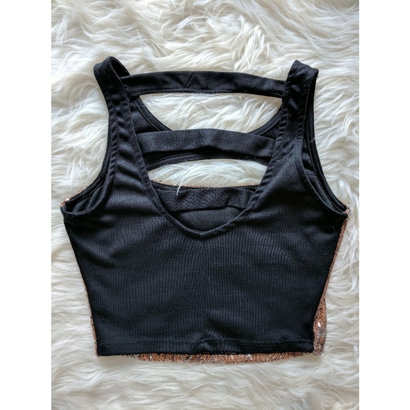 ❗Last Chance ❗Charlotte Russe Sequence Crop Top - Picture 2 of 2